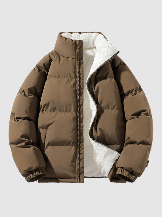 Jomar Fleece Lined and Quilted Puffer Jacket