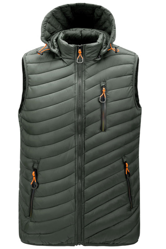 Down Vest with Hood