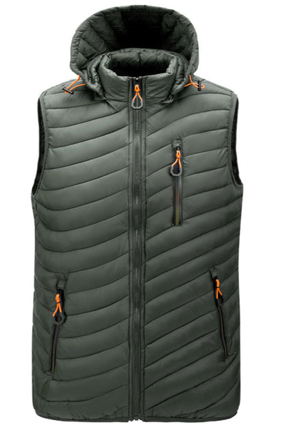 Down Vest with Hood