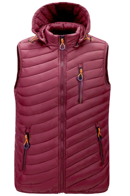 Down Vest with Hood