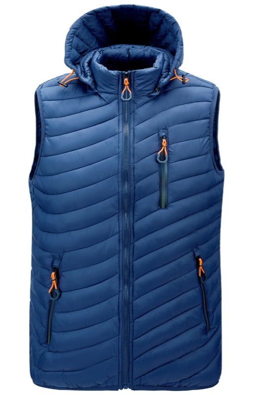 Down Vest with Hood
